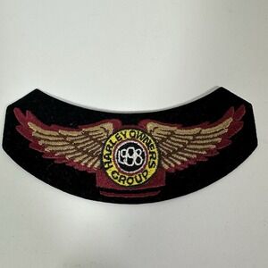 Vintage 1998 HOG Membership Rocker Patch HARLEY DAVIDSON OWNERS GROUP